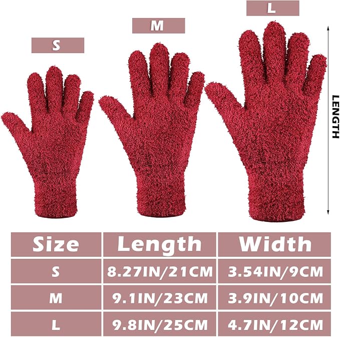 Patelai 3 Pairs Microfiber Plant Dusting Gloves Leaf Cleaning Gloves - Image 3