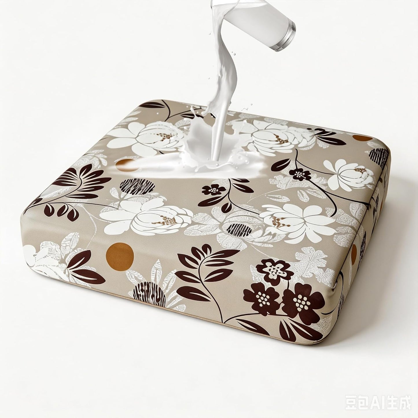 Waterproof Floral Couch Cushion Cover 26x26 Stretch Seat and Back Cushion Cover for Couches and Sofas Indoor Outdoor Washable-1 Piece