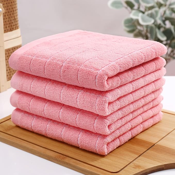 Homaxy 100% Cotton Terry Kitchen Towels, Checkered Designed, Soft and Super - Image 8