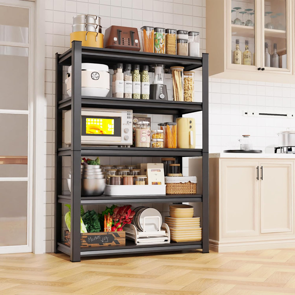 Set of 3 Garage Shelving 5-Tier Heavy Duty Storage Shelves, Adjustable Metal ...