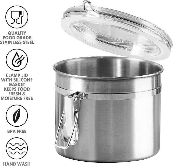 OGGI Stainless Steel Kitchen Canister 26 fl oz - Image 3