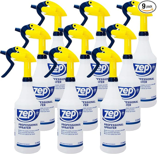 Zep Professional Sprayer Bottle - 32 oz - HDPRO9 - Versatile Adjustable Nozzle by Zep