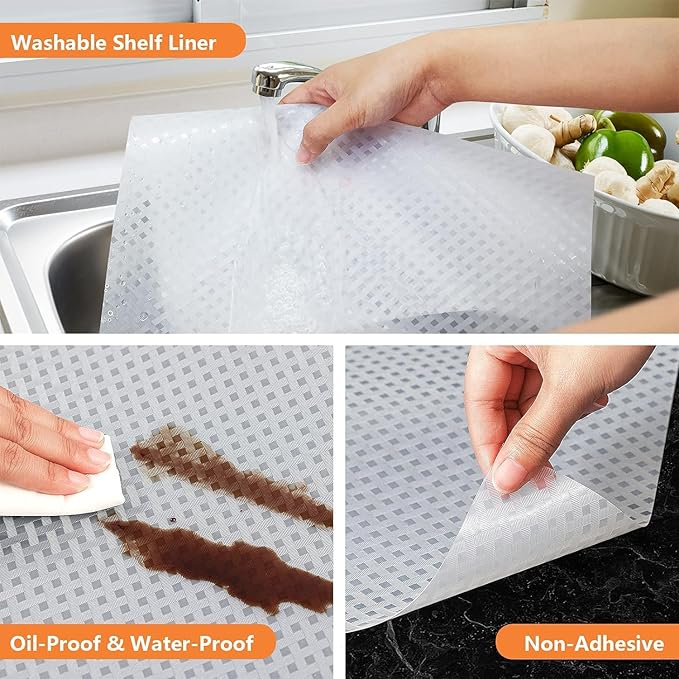 Shelf Liners for Kitchen Cabinets Refrigerator Liners Waterproof & Oil-Proof - Image 4