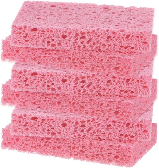6-Pack Kitchen Sponges, Condense Eco Cellulose Non-Scratch Scrub Heavy Sponge by MMETERXITY