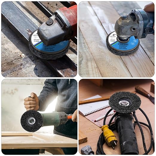 15 Pcs 4.5" x 1/2" Strip Discs Bulk, Paint Stripping and Rust Removal Wheels - Image 6