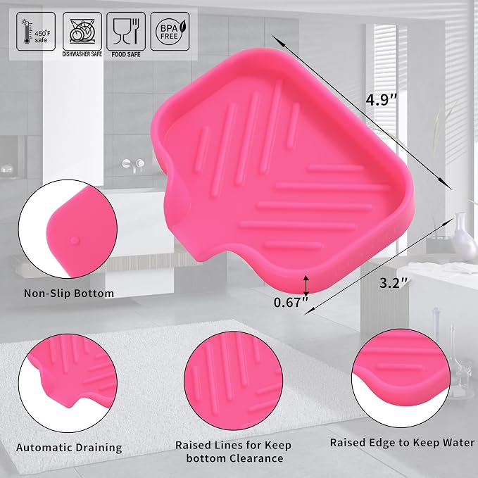 Silicone Bathroom Soap Dishes - Image 2