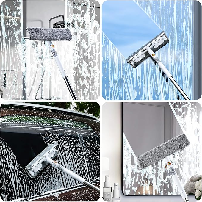 funest 126‘’ Squeegee for Window Cleaning, 2-in-1 Window Cleaner Tool - Image 4