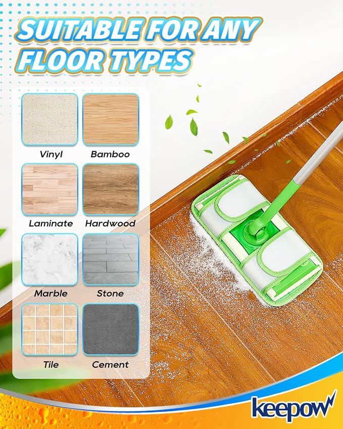 Keepow Reusable Mop Pads Refills Compatible - Image 6