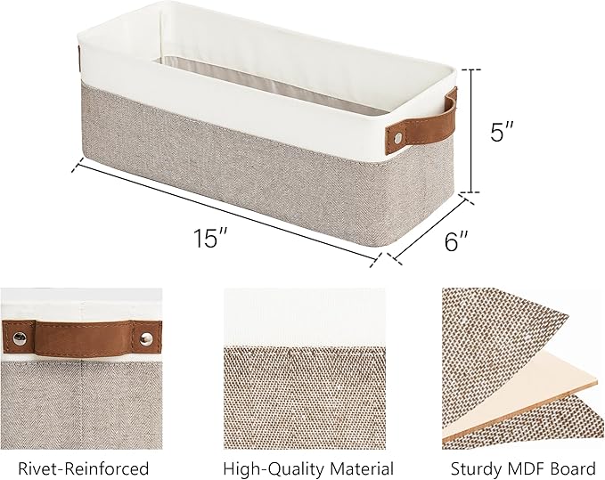 StorageWorks Narrow Storage Bins, Small Baskets - Image 2