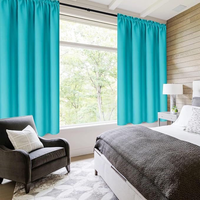 DWCN Turquoise Blackout Curtains - Image 2