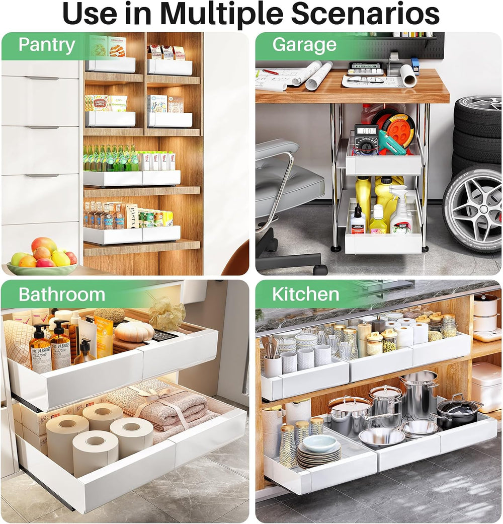 Pull out Cabinet Organizer, 2-pack, Expandable(12"-20") Heavy Duty ...