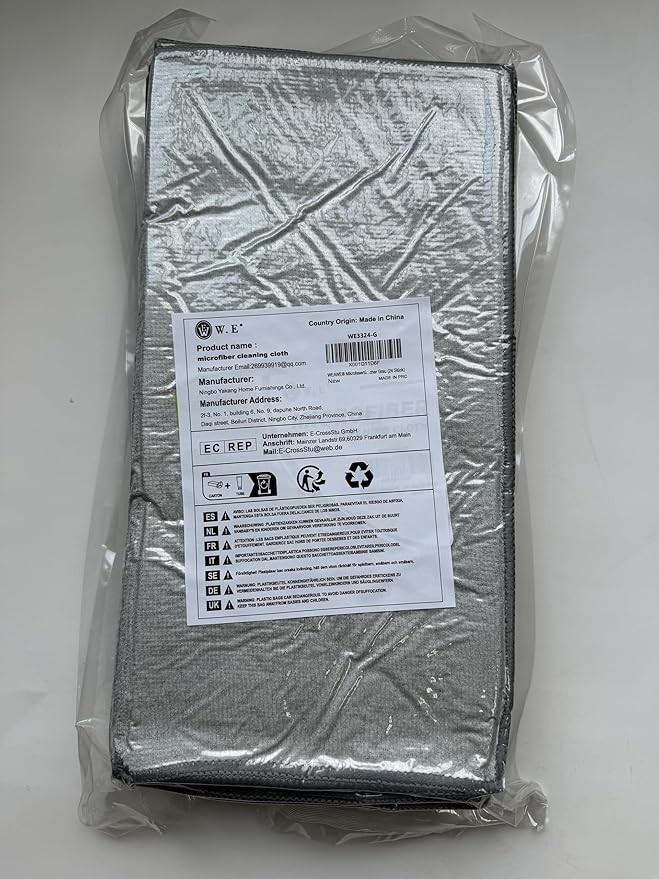 Microfiber Cleaning Cloth Grey-24Pcs 2100 Series Ultra Soft Highly Absorbent - Image 7