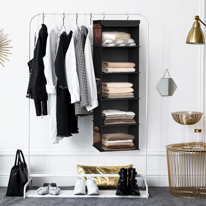 Simple Houseware 5 Shelf Hanging Closet Organizer - Image 5