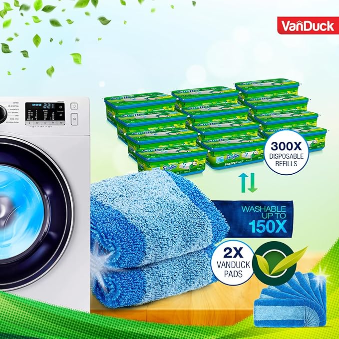VanDuck Reusable Pet Heavy Duty Mop Pads Compatible - Image 5