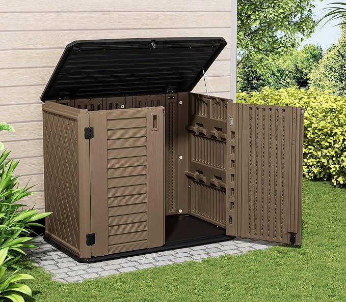 ZZM 4x2.5 FT Outdoor Storage Shed, Resin Waterproof Storage Cabinet - Image 3