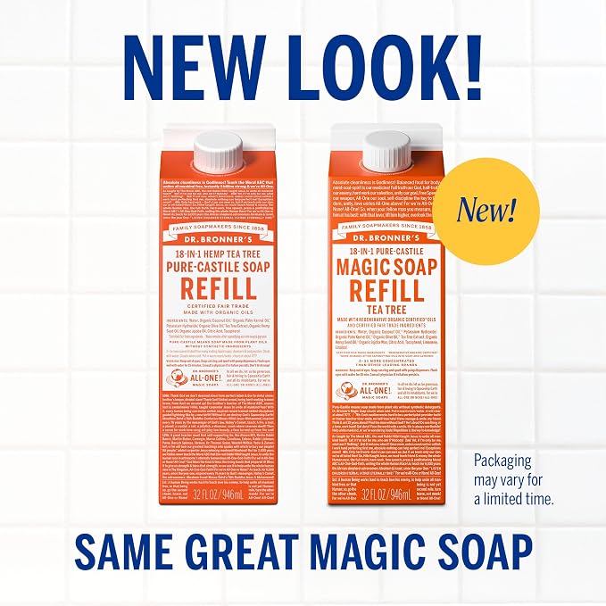 Dr. Bronner's Magic Soap-Pure-Castile Liquid Soap Refill-Regenerative Organic - Image 2