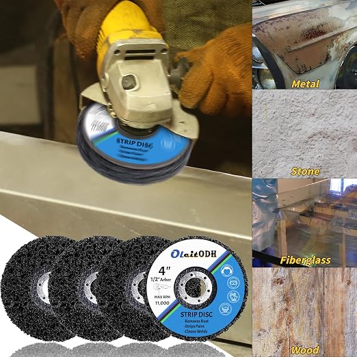 15 Pcs 4.5" x 1/2" Strip Discs Bulk, Paint Stripping and Rust Removal Wheels - Image 7