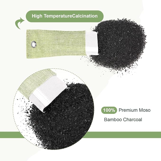 Nuanchu 24 Pcs Activated Charcoal Odor Absorber 50g/100g/200g, Air Purifying - Image 3