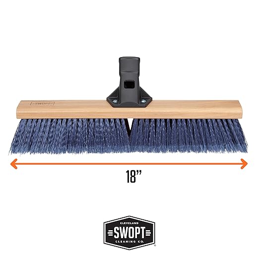 SWOPT 18” Premium Multi-Surface Push Broom Cleaning Head — Indoor and Outdoor - Image 6