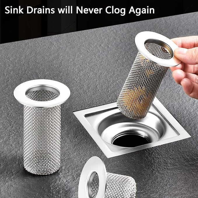 Resdenio Bathroom Sink Drain Strainer Stainless Steel, 2 Pack Floor Drain - Image 7