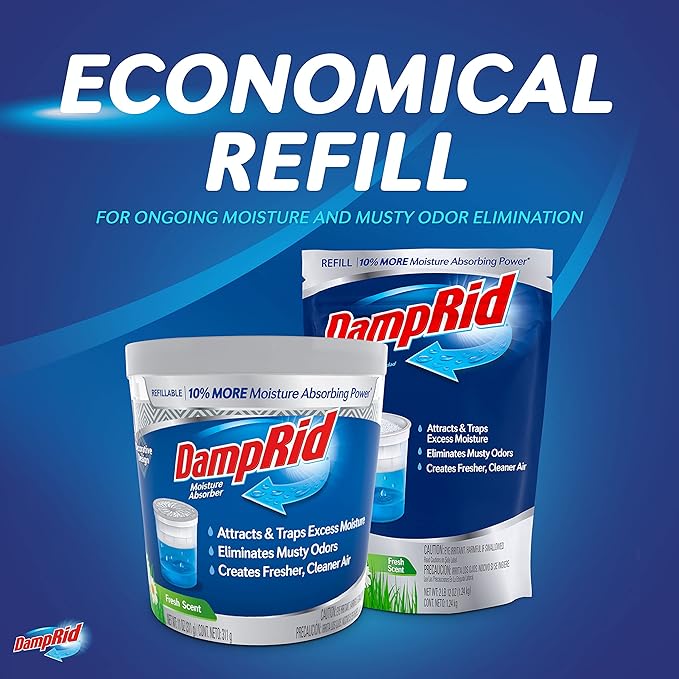 DampRid Refill Bag, Long-Lasting, Eliminates Musty Odors and Creates Fresher Air - Image 2
