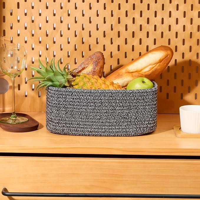 Small Storage Baskets for Organizing | Closet Organizer Bins | Shelf Toy Basket - Image 5