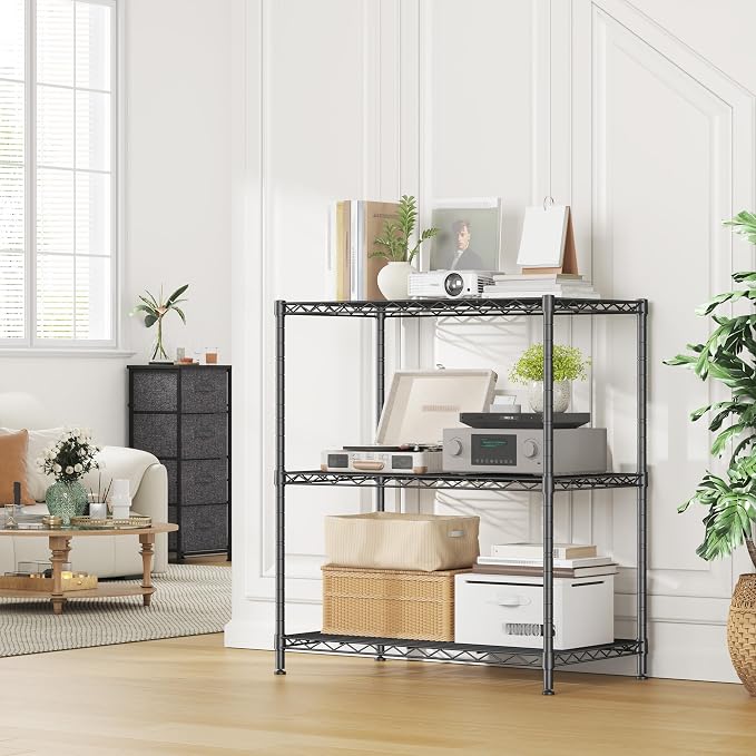 Storage Shelves Adjustable Wire Shelving Metal Wire Rack Shelving Unit Storage - Image 7