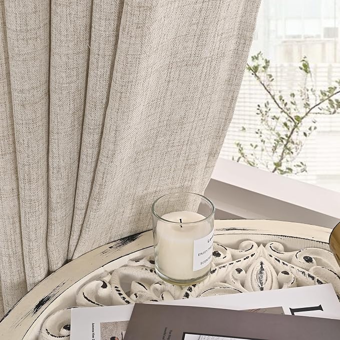 YoungsTex Natural Linen Curtains 90 Inches Long - Image 9