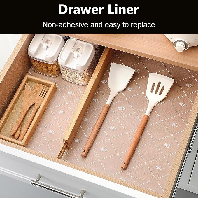 INNOLITES Shelf Liners for Kitchen Cabinets, Non Adhesive Drawer Cabinet Liner - Image 2