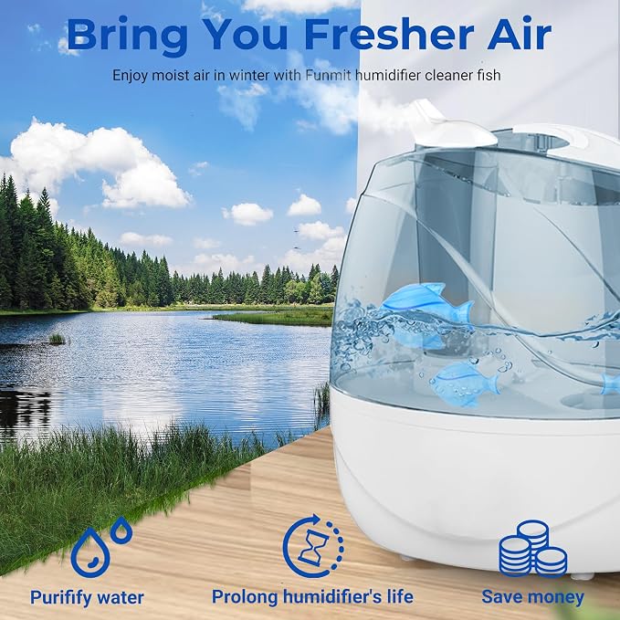 Funmit 6 Pack Universal Humidifier Cleaner Fish Compatible - Image 6