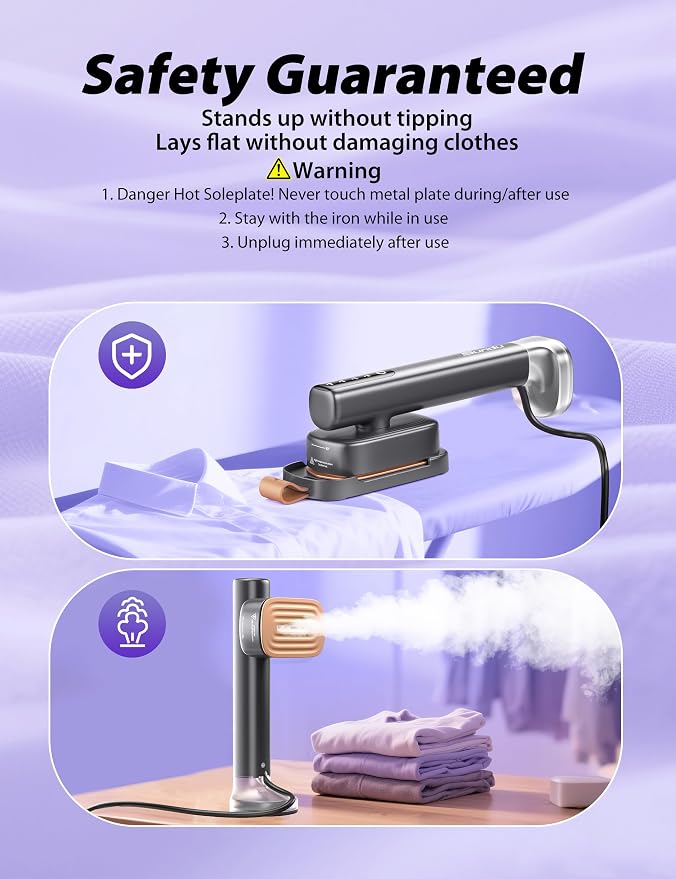 Sundu Steamer for Clothes, 15s Fast Heat-up Handheld Garment Steamer, 35mins - Image 6