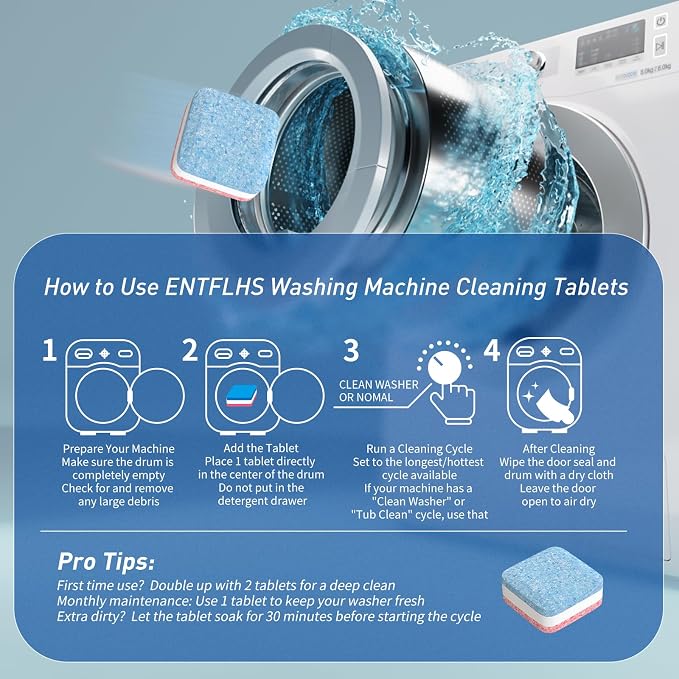 Washing Machine Cleaner Tablets 30 Pack - Image 7