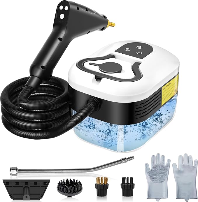2500W Steam Cleaner for Home Use, 6-level Speed Adjustable Handle, 1.2L by Hombasing
