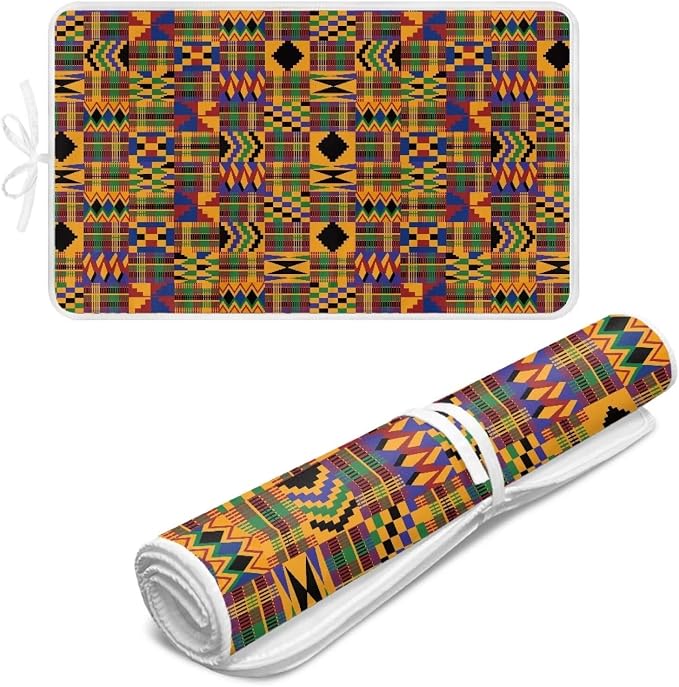 Ironing Mat Pad for Table Portable Travel Iron Blanket African Print Ironing by Unknown