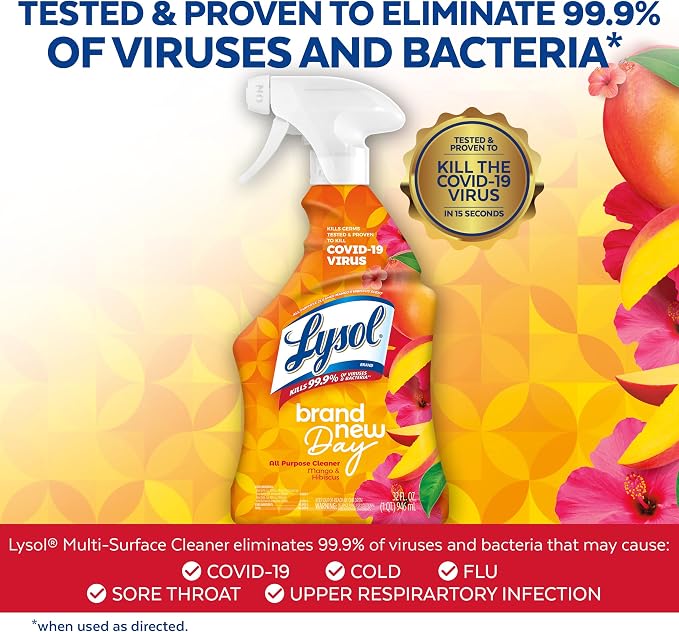 Lysol All-Purpose Cleaner, Sanitizing and Disinfecting Spray, To Clean and - Image 4
