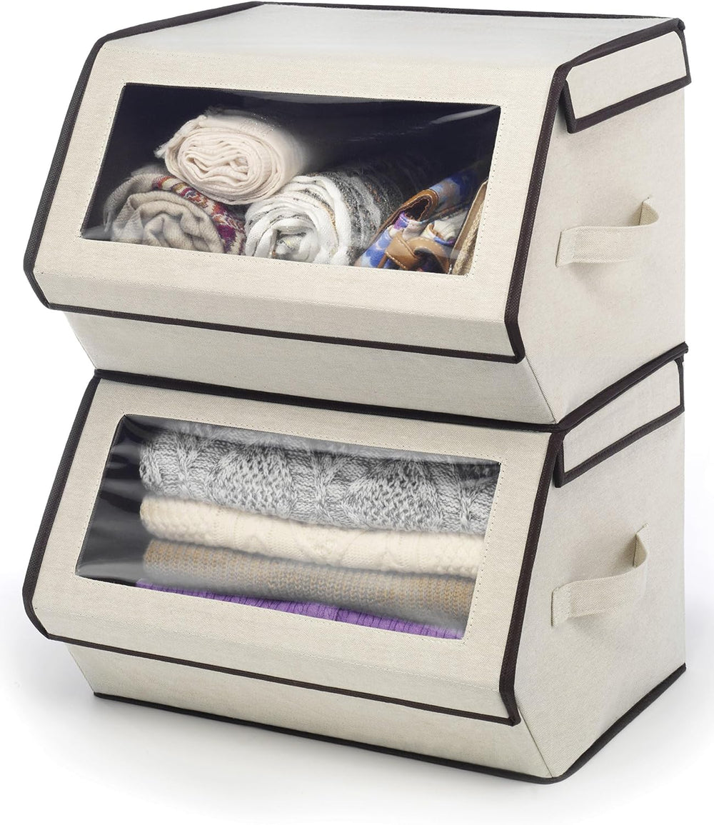 Whitmor Stackable Window Storage Box，6 pack