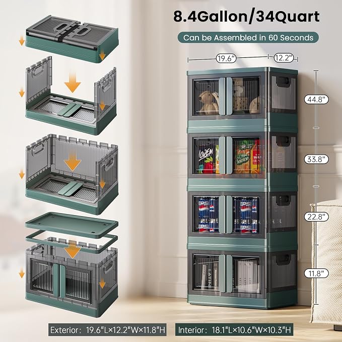 8.4Gal Collapsible Storage Bins - Image 3