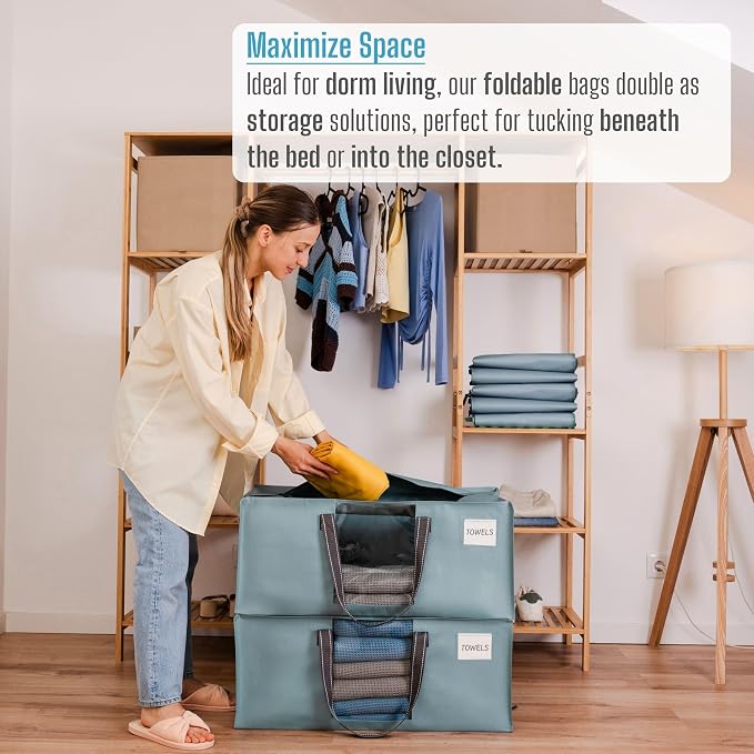 VENO 10 Pack Moving Bags for College, Heavy-Duty Storage Totes, Moving Boxes - Image 4