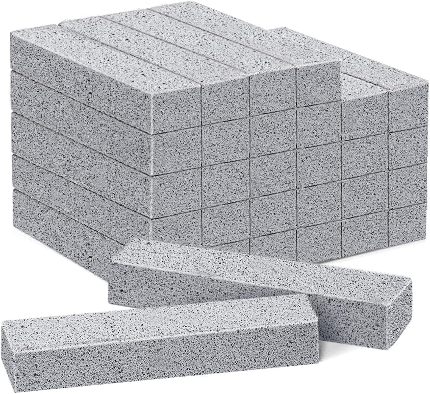 Riuja 30 Pack Pumice Stone Toilet Bowl Cleaner, Pumice Scouring Stick | Pumice Stone for Cleaning Limescale, Hard Water Stains & Rust from Toilets, Tubs, Grills, Pools and More