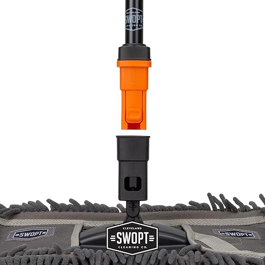 SWOPT 18” Microfiber Dust Mop + 60" Steel Handle, Combo — Dust Mop Head - Image 4