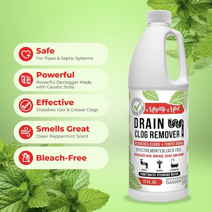 Mighty Mint Drain Clog Remover, Safe - Image 5