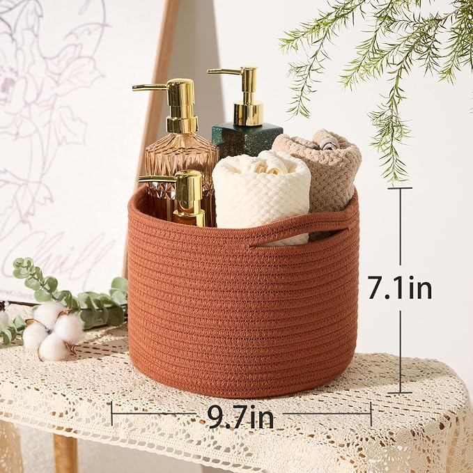 Small Basket for Organizing | Cube Shelf Closet Storage Baskets | 9.7×9.7×7.1” - Image 3
