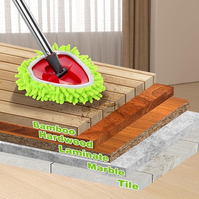 4 Pcs Spin Mop Heads Replacements & 1 Base Set - Image 7
