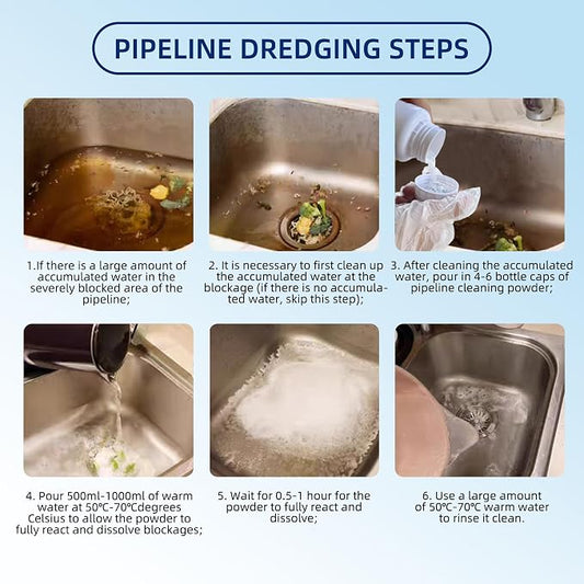 Sink Drain Cleaner, Pipeline Dredging Agent, Unclog Shower Drain, Pipe - Image 2