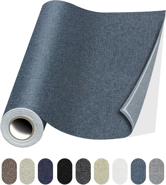 Fabric Repair Patches, 17X158 Inch Linen Repair Tape Self-Adhesive Fabric by Lifeshoon