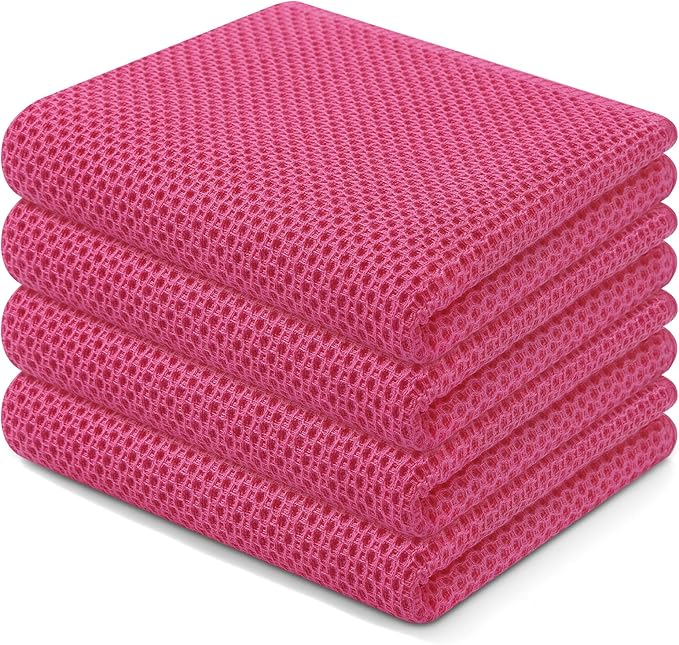Homaxy 100% Cotton Waffle Weave Kitchen Dish Towels, Ultra Soft Absorbent Quick by Homaxy