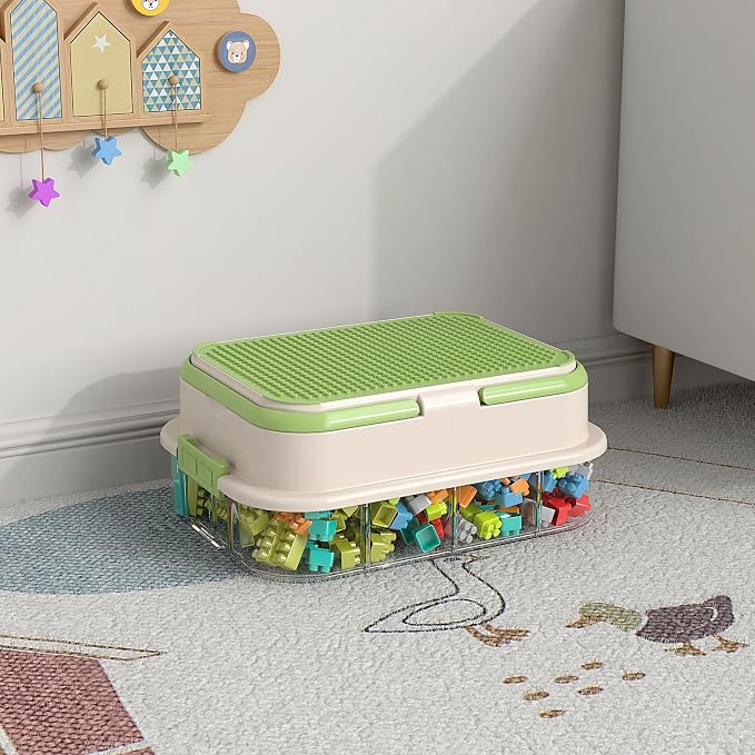 Toy Storage Organizer Box with Handle, Stackable Building Block Toy Box with by joyingbaby