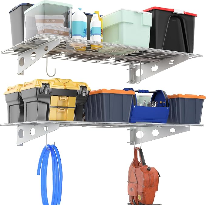 Ultrawall Garage Wall Shelves, 2 x 4 ft Wall Mounted Storage Shelves, Heavy by UltrawallGarageTools