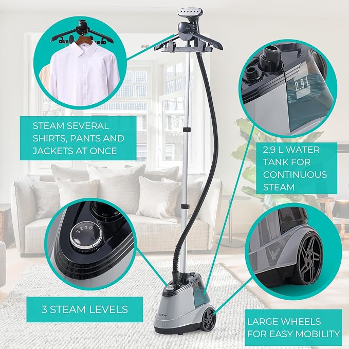 True & Tidy® Commercial Garment Steamer – Heavy Duty 1800W - Image 4