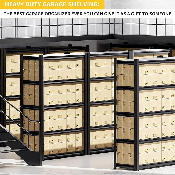 Garage Shelving, Thickened 72" Storage Shelves Heavy Duty Shelving Units and - Image 6